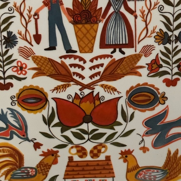 Vintage Country Cutting Board Melamine Hen Rooster Brookpark - Picture 4 of 7